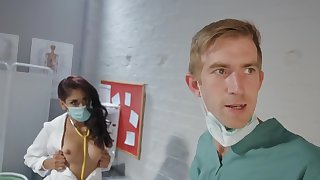 Lustful doctor and nurse forget relative to all rules and have sex